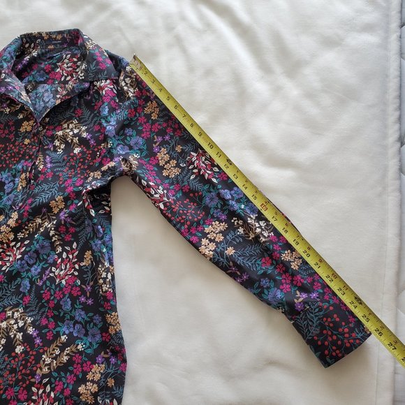 Lands' End Plus Size 16T Tall No Iron Floral Shirt - Picture 13 of 13